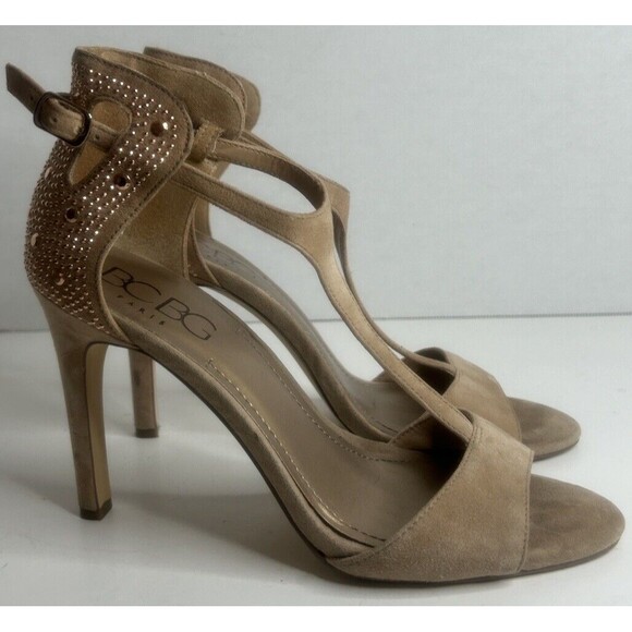 BCBG Paris Womens  Heels. Size 8.5. Adjustable Strap.4 Inch Heel. Studded Detail - Picture 4 of 9